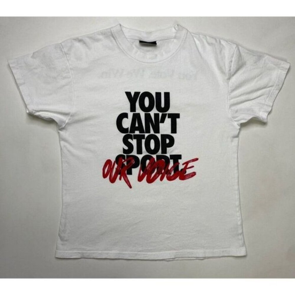 UNKNWN Core You Can't Stop Our Voice Vote Graphic T-shirt Men Medium White